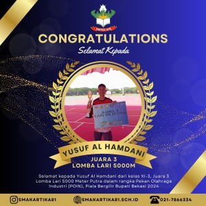 YUSUF AL HAMDANI - JUARA 3 LOMBA LARI PUTRA 5000meter