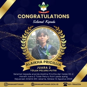 ALAIKHA PRICILLIA - JUARA 2 TOLAK PELURU PUTRI